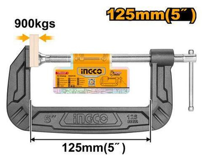 Струбцина G-образная 125 мм INGCO HGC0105 INDUSTRIAL