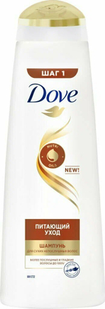 DOVE Шампунь для сухих и непослушных волос Nutritive Solutions Питающий уход, 380 мл (28023,17332)