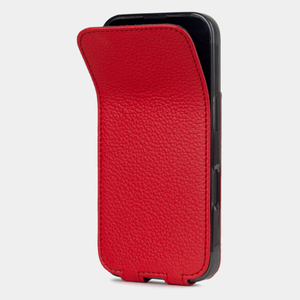 Чехол для iPhone 16 Plus из кожи теленка, красного цвета