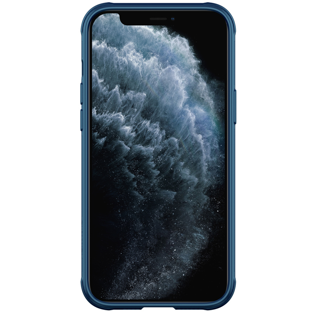 Чехол синий для iPhone 12 Pro Max с защитной шторкой от Nillkin серии CamShield Pro Case