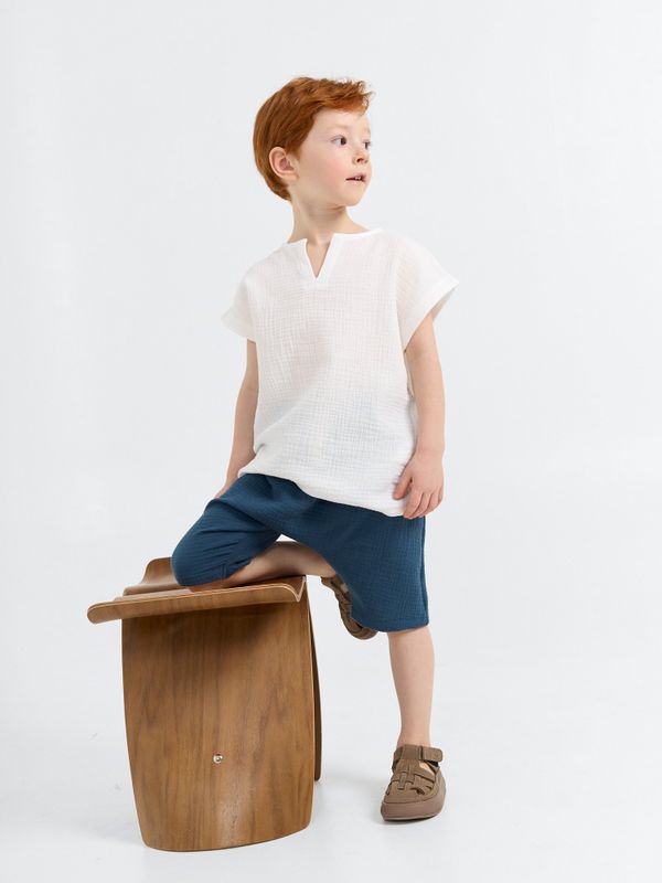 Рубашка муслиновая без рукавов 