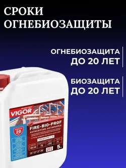 ОгнеБиоЗащита пропитка для дерева концентрат 1:15 с индикацией нанесения. II группа FIRE BIO PROF