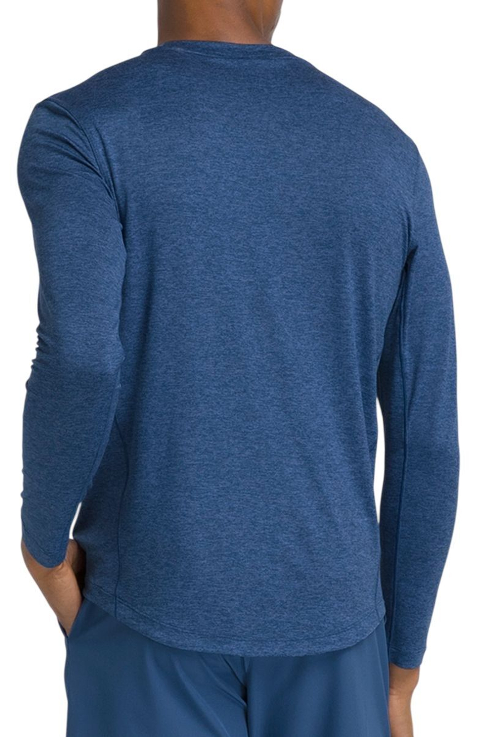 Мужская теннисная футболка с длинным рукавом Wilson Everyday Performance Long Sleeve - court blue