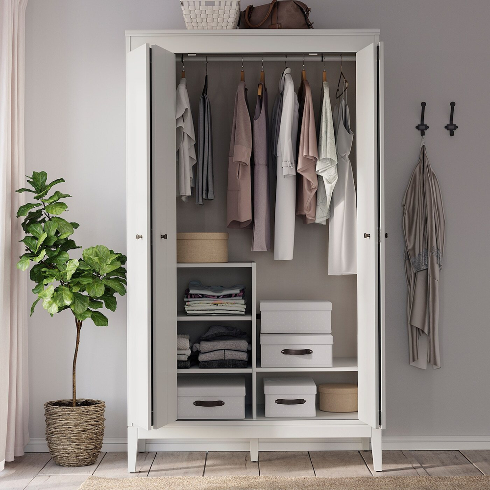 Коробка с крышкой IKEA BLADDRARE (БЛЭДДРАРЕ), Серый с рисунком, 35x50x30 см