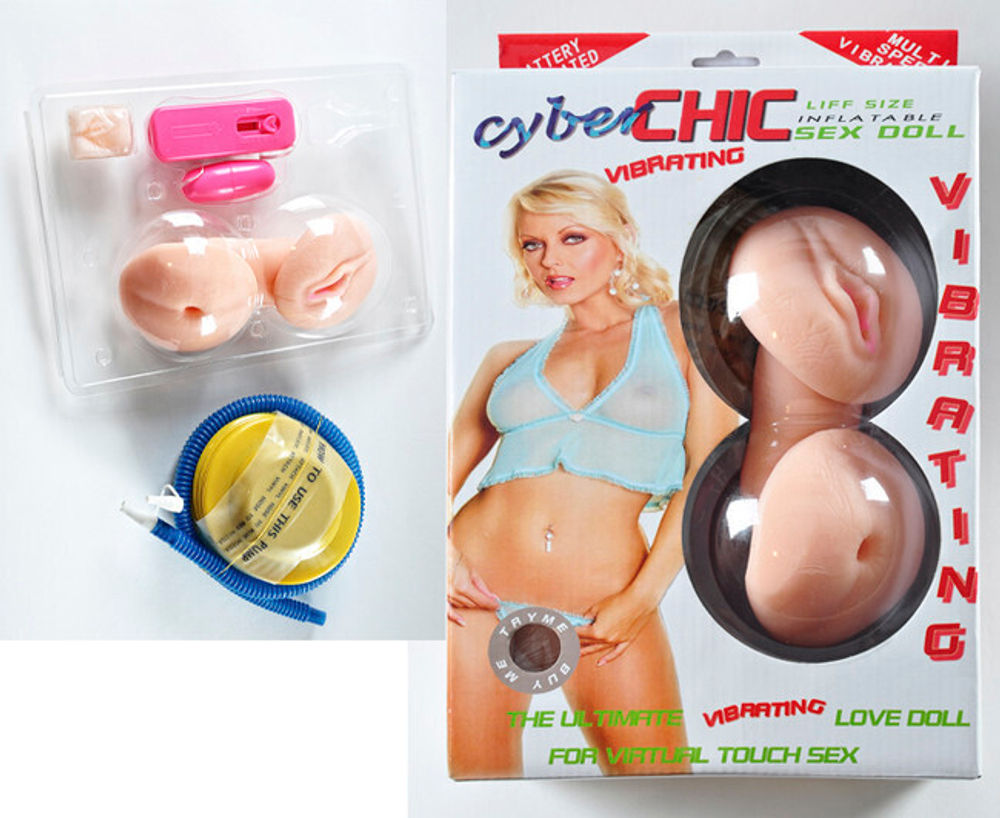 Кукла с вибрацией и вставками вагина-анус Cyber Chic ( 160 см , телесный) (Цвет: телесный)