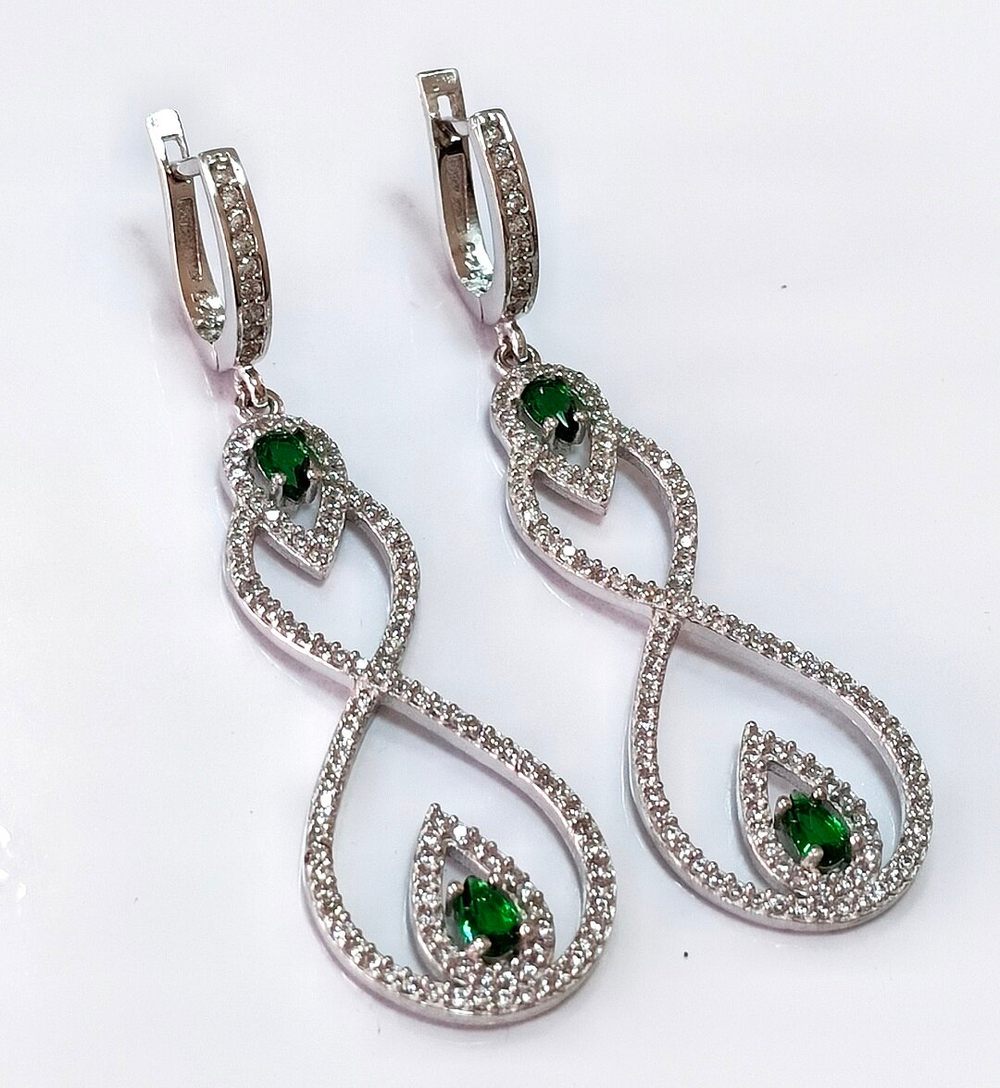 Серьги ювелирные из серебра