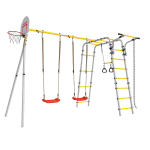 Детский спортивный комплекс для дачи ROMANA Акробат - 2 (желтый/серый)