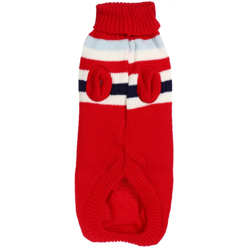 Кофта - свитер для мелких пород собак и кошек «BRO Style», полосочки, цвет красный, р L