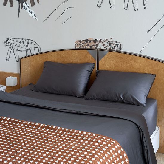 Покрывало из хлопка polka dots карамельного цвета из коллекции essential, 180х250 см