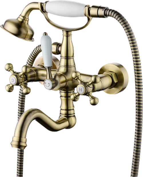 09035-D Смеситель 2-ух руч. для ванны БРОНЗ GANZER  (6/1шт)