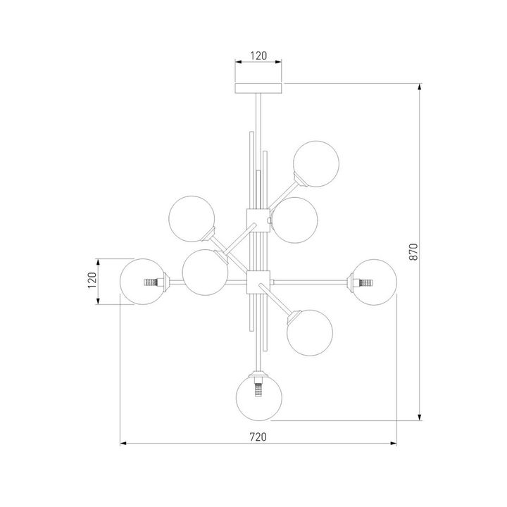 Подвесная люстра Eurosvet Volver 50383 латунь Smart