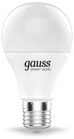 Лампа Gauss Smart Home A60 8,5W 806lm 2700-6500К E27 RGBW+изм.цвет.темп.+диммирование LED 1170112