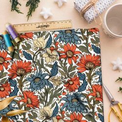 Ткань премиум бифлекс сказочная цветочная мелодия