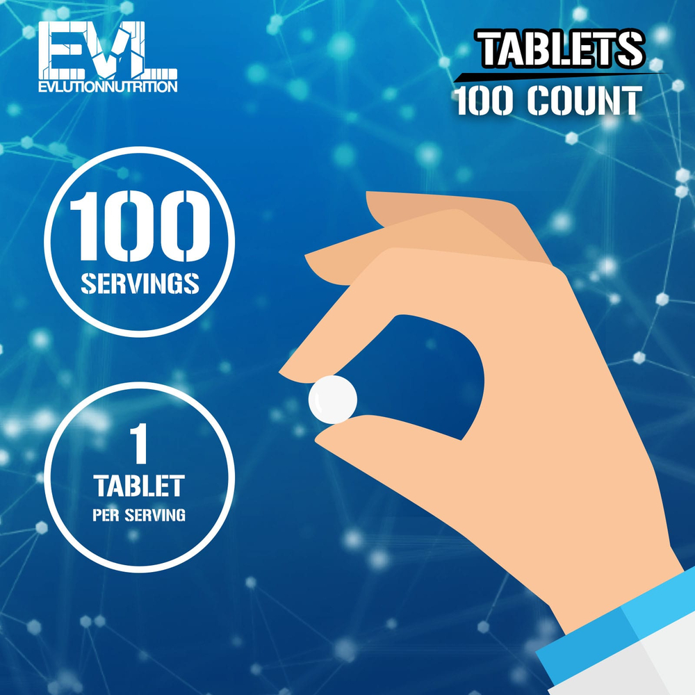 EVLution Nutrition, Кофеин, 200 мг, 100 таблеток