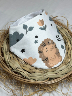 Непромокаемый слюнявчик-нагрудник на кнопках RinaAmari фланель в ассортименте