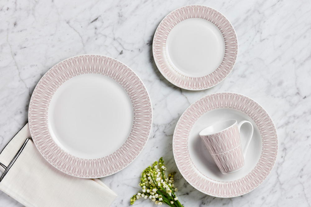 Обеденный сервиз Maxwell & Williams Зенит серо-бежевый 16 предметов на 4 персоны