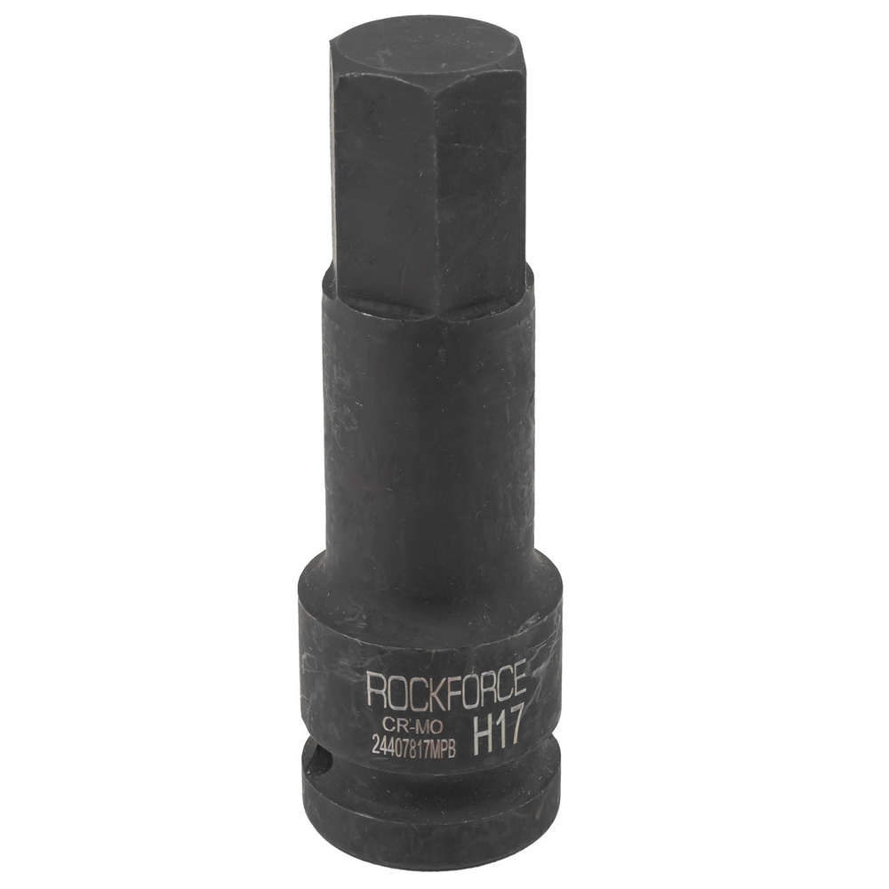 Головка-бита 17мм 1/2" 6-гранная ударная L=79мм ROCKFORCE RF-24407817MPB