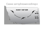 Воблер LureMax Husky 100F DDR 012 100мм 21г 3.5-4м Broken Ice