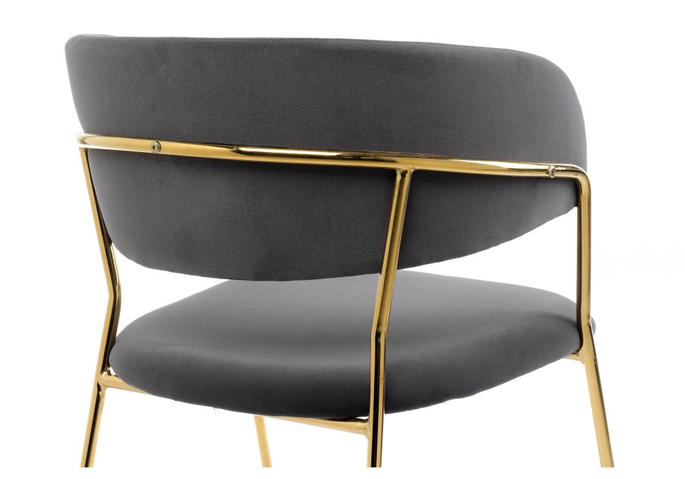 Стул на металлокаркасе Kamelia grey / gold