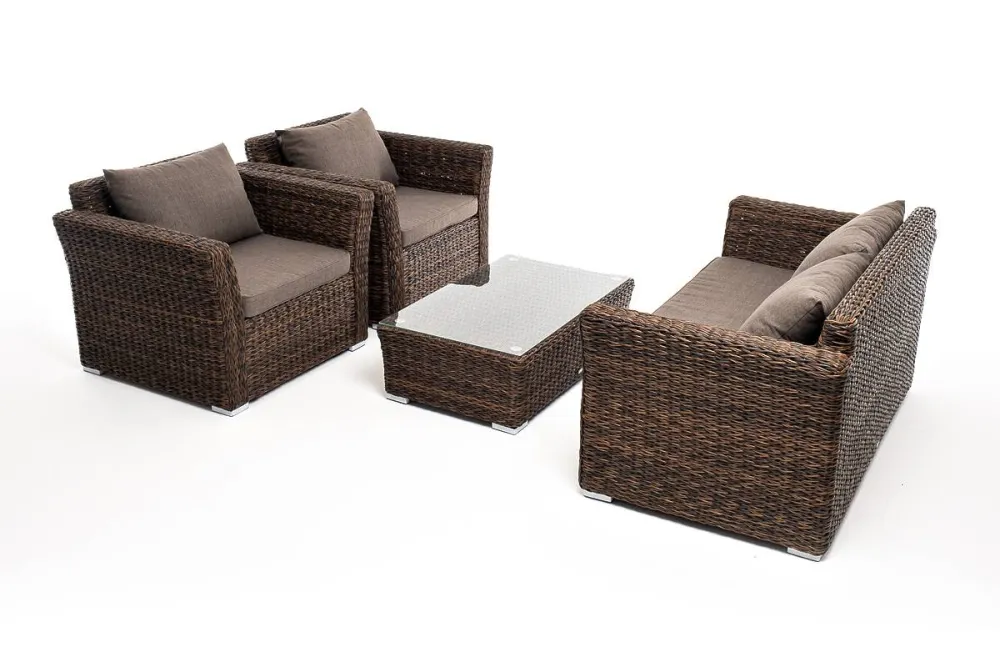 "Капучино Сингл" лаунж-зона из искусственного ротанга (гиацинт), цвет коричневый