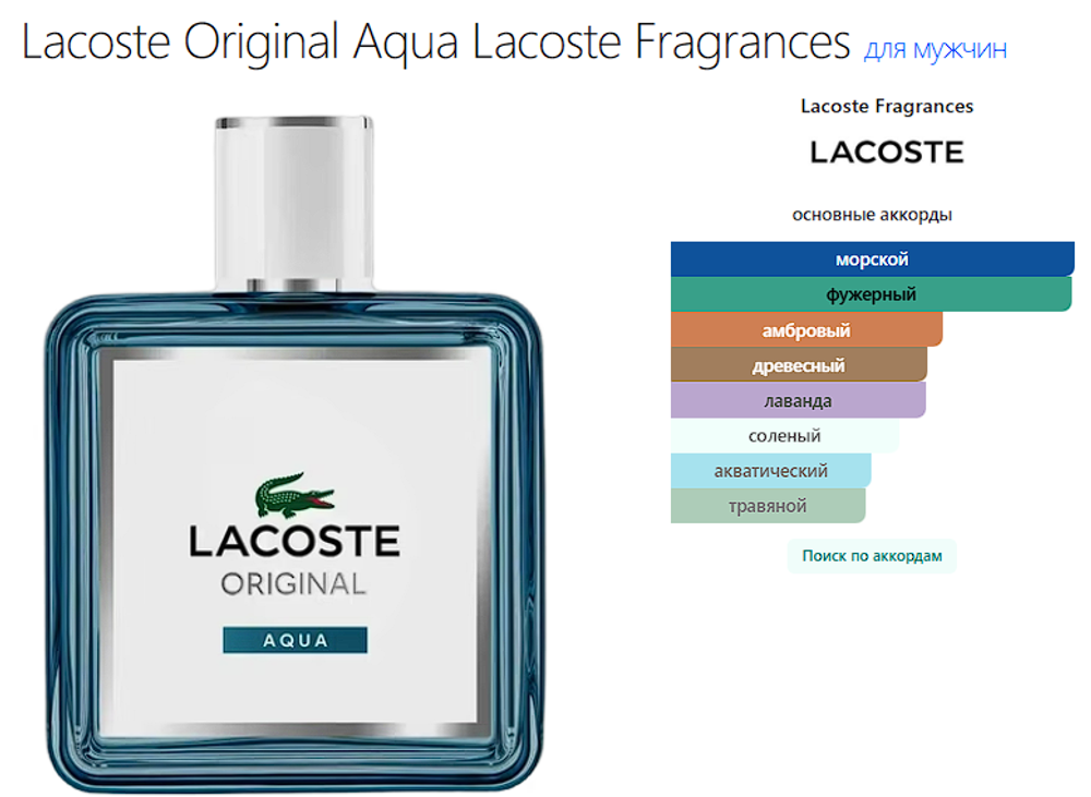 Lacoste Original Aqua Lacoste 100ml edt