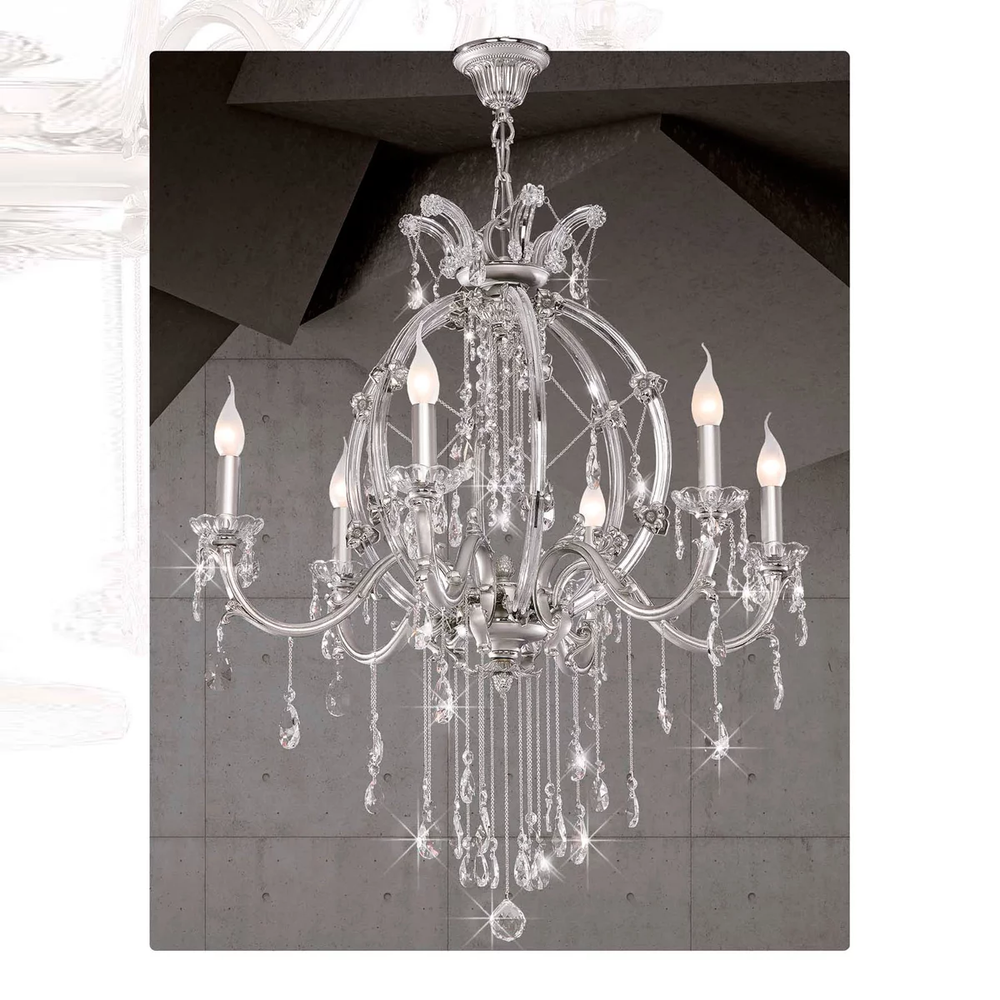RIPERLAMP Ref.752A IRINA Люстра D=73cm H=84cm W=13kg (6*E14-40W)