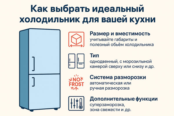 Как выбрать идеальный холодильник для вашей кухни: 5 ключевых критериев