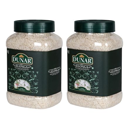 Рис Dunar Басмати Elonga непропаренный банка 1 кг 2 шт