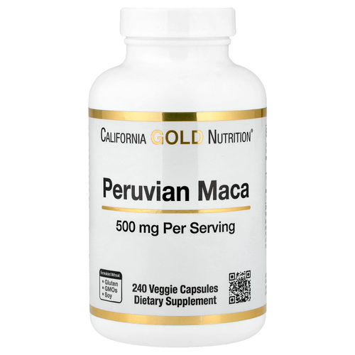 California Gold Nutrition, перуанская мака, 500 мг, 240 растительных капсул