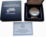 1 доллар 2007 год. Джеймстаун Корабли Парусники. США. Серебро. PROOF