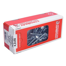 Саморезы для тонк. пластин с буром 4,2x50 (белый цинк 100 шт)