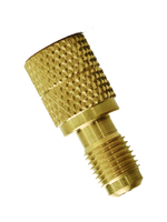 Штуцер адаптер AD87 папа 1/4" SAE для R22 - мама 5/16" SAE для R410A