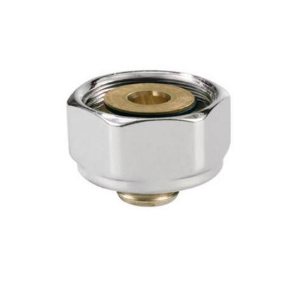 Концовка с хромированной гайкой для пластиковых труб М24 х 16/2 (Арт.:50940.1216) (складская программа)