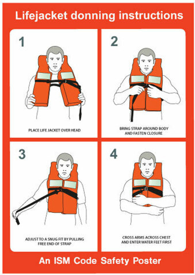 Инструкция по надеванию спасательного жилета (нагрудника)