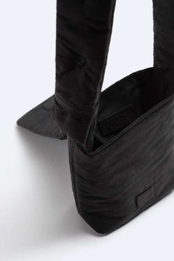 ZARA МИНИ-СУМКА С ПЛЕЧЕВЫМ РЕМНЕМ, ЧЕРНЫЙ