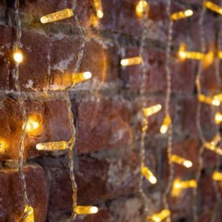 Гирлянда «Светодиодный Дождь» 2х3 м, эффект мерцания, прозрачный провод, 230 В, диоды цвет теплый бе