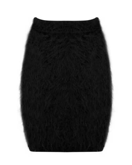 Юбка мини из альпака черный