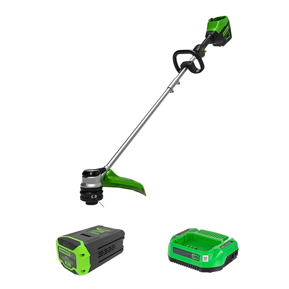 Аккумуляторный триммер Greenworks GD60LTK2 60В (1 x 8 Ач, ЗУ) захват 400 мм, 9.6 кг, 2108307UA