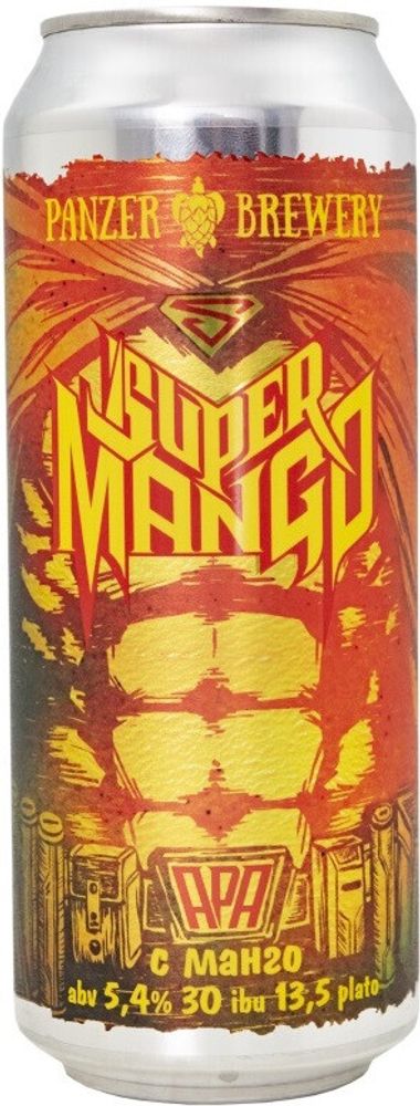 Пиво Панзер Супер Манго / Panzer Super Mango 0.5л - 6шт
