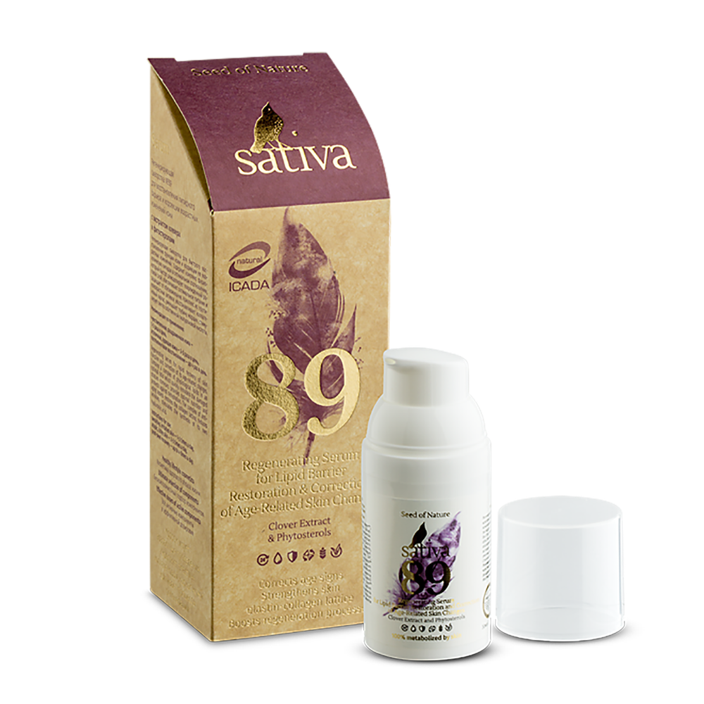 Сыворотка Sativa №89 регенерирующая для восстановления липидного барьера (30мл)