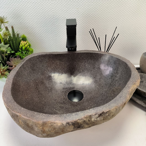 Раковина из речного камня RS-62791 (49*37*16) 56