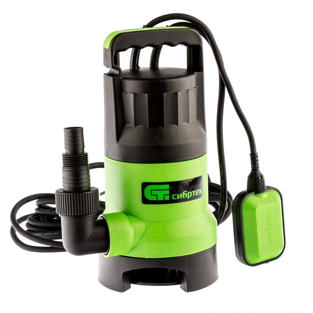 Дренажный насос для грязной воды СДН800-35, напор 9 м, 13500 л/ч, Сибртех