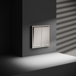 Проходной переключатель встраиваемый VOLTUM S70 двухклавишный с подсветкой 10А, (кашемир)