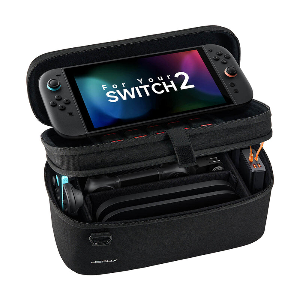 Универсальный дорожный чехол JSAUX BG0121 для хранения и переноски Switch 2, черный