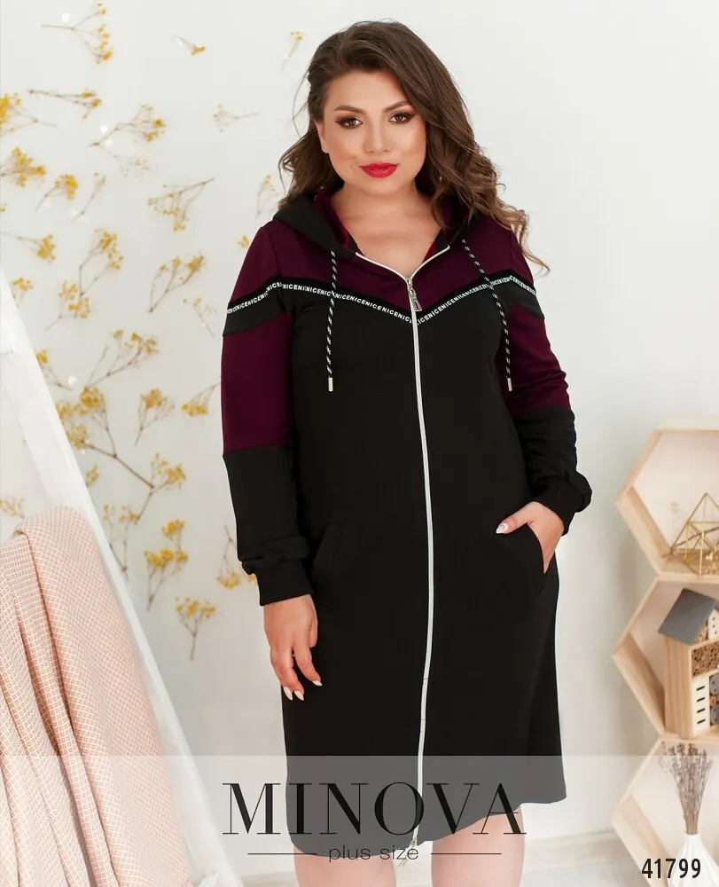 Платье 8-258-чёрный-марсала Minova