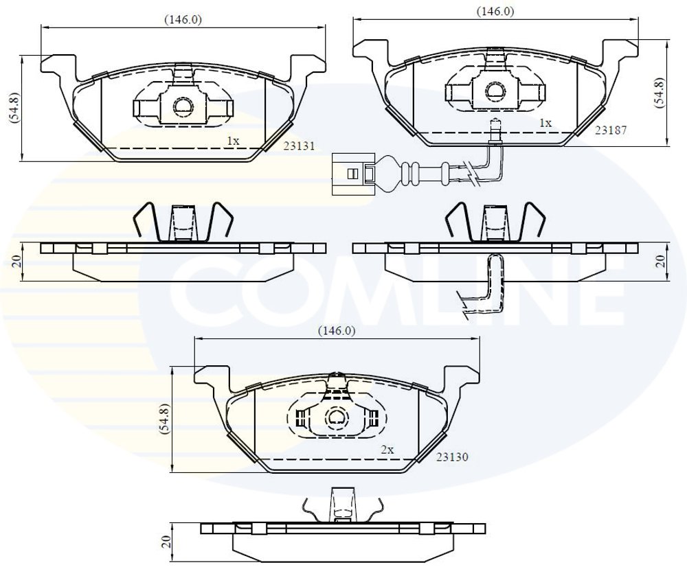 COMLINE - CBP1851-CML - Brake Pad Set, disc brake