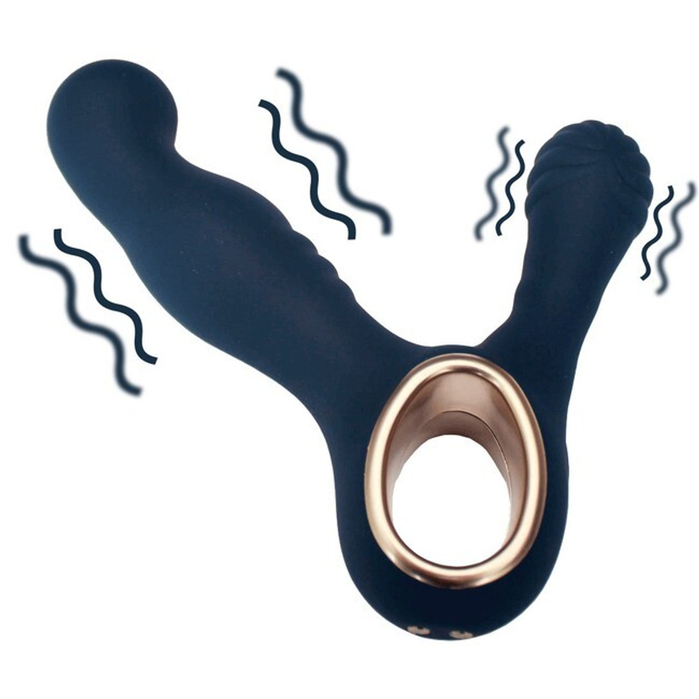 Вибратор стимулятор простаты Lust King ( перезаряжаемый) (Цвет: синий)