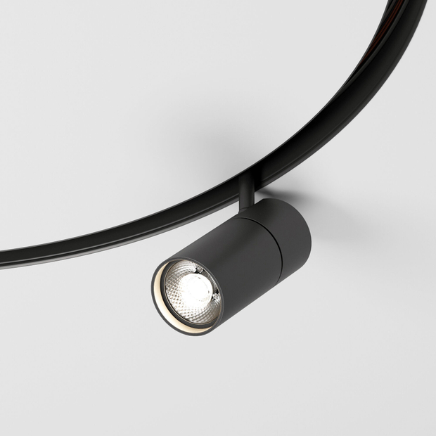 Slim Magnetic Трековый поворотный светильник для радиусного шинопровода 12W 4200K Comfi чёрный Ø 800мм 85188/01