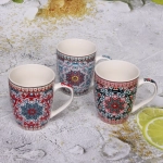 Кружка керамическая 350мл «Восточные цветы» микс