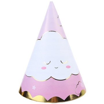 Колпаки праздничные «Детские грёзы» в розовом цвете, 6 шт